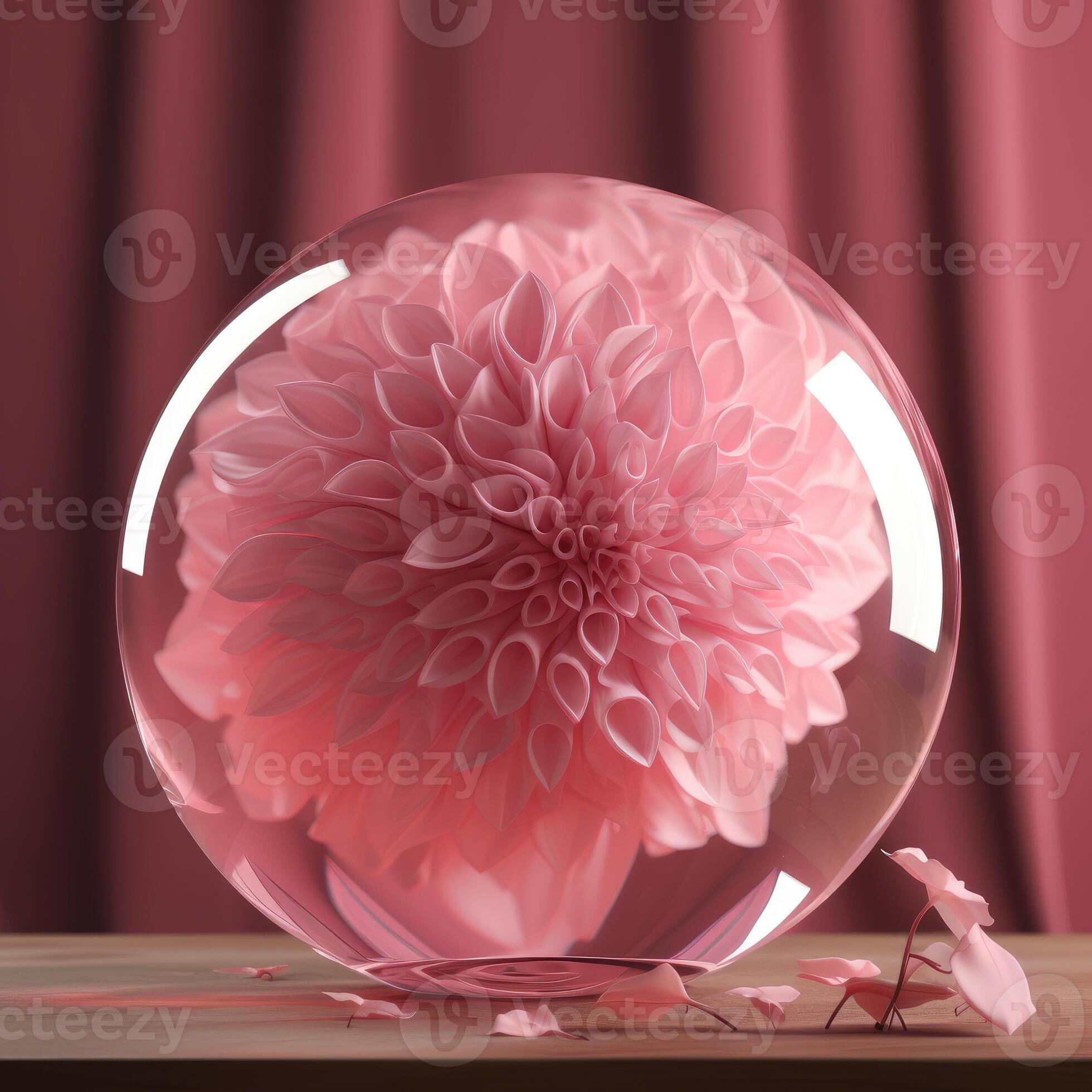 Astra flower in a crystal ball. .Created with generative AI 22787632 Stock  Photo at Vecteezy