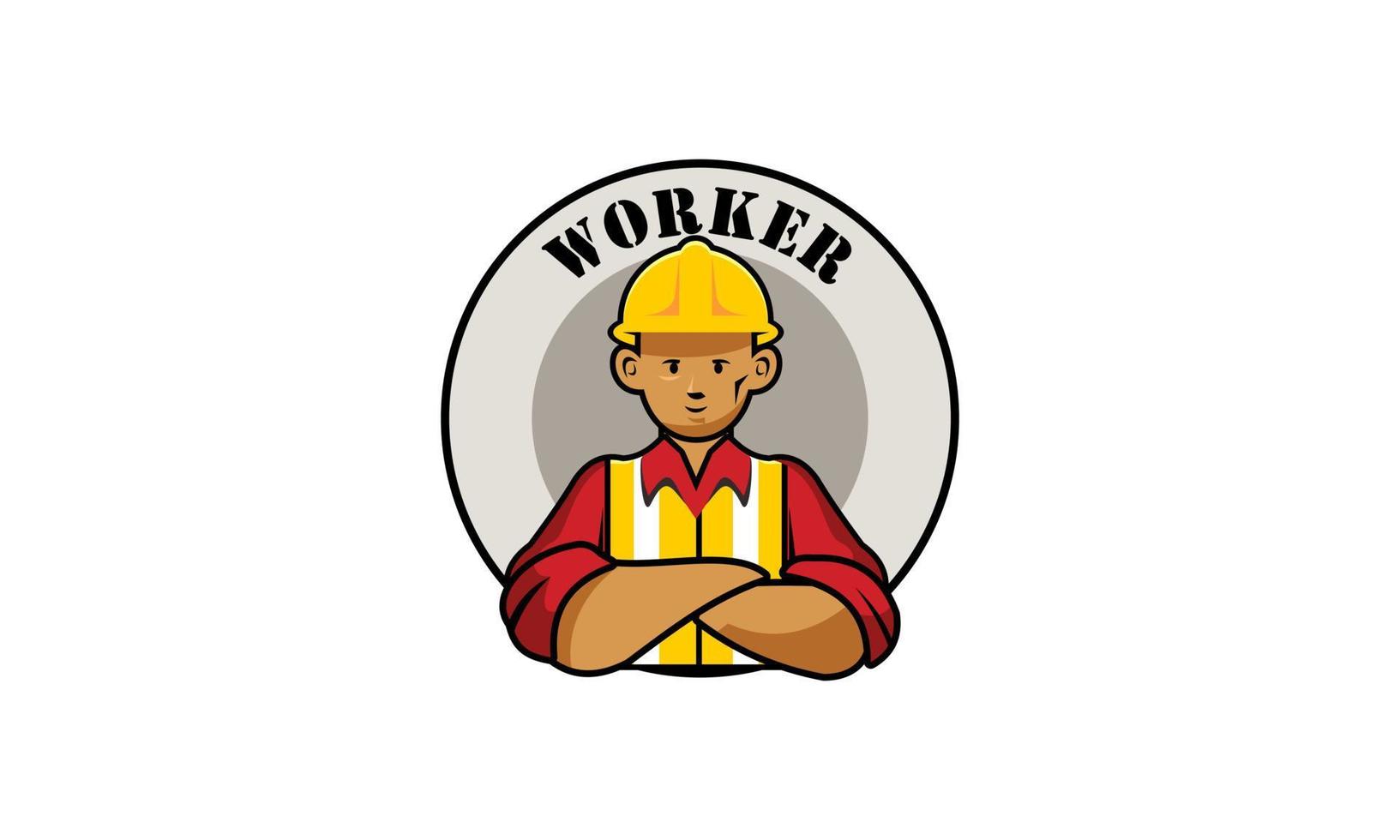Service worker logo vector illustration