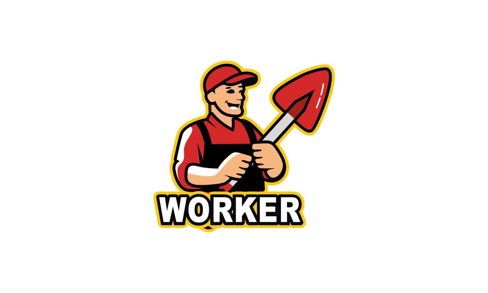 Service worker logo vector illustration
