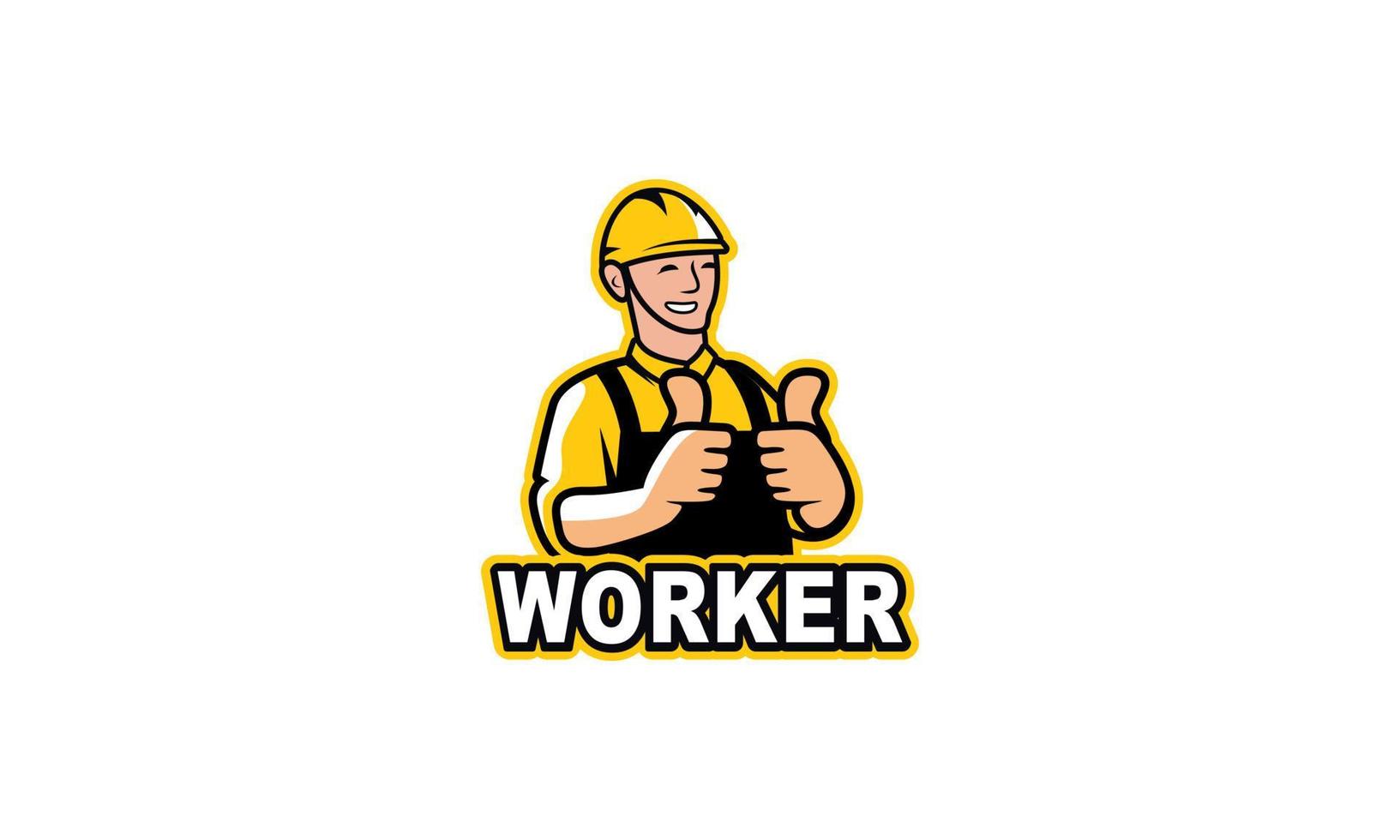 Service worker logo vector illustration