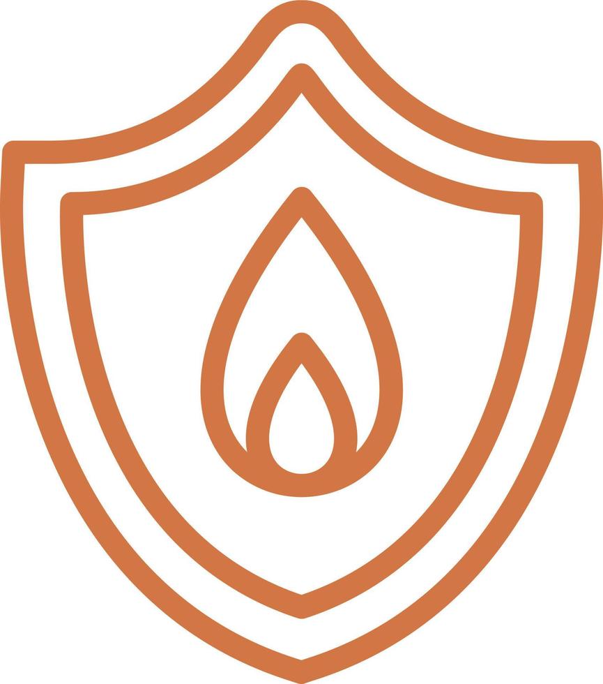 Fire Shield Vector Icon Design