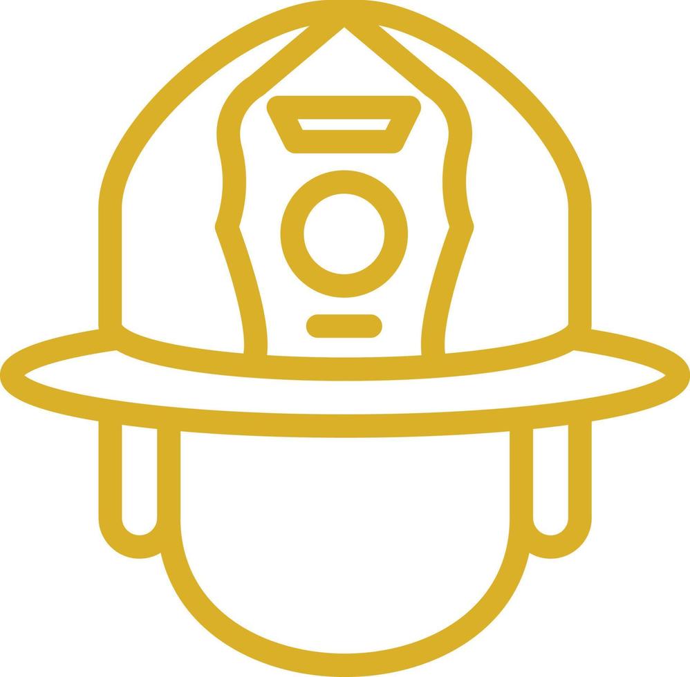 Firefighter Helmet Vector Icon Design