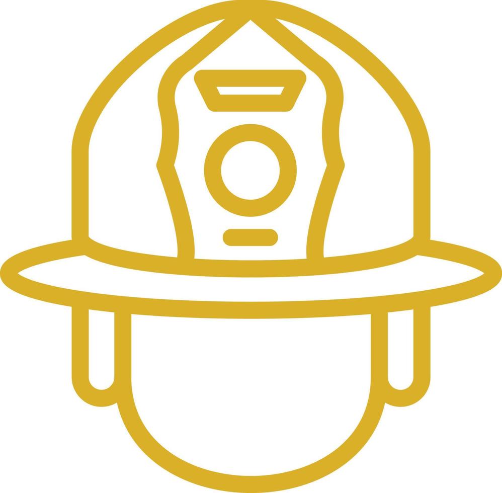 Firefighter Helmet Vector Icon Design