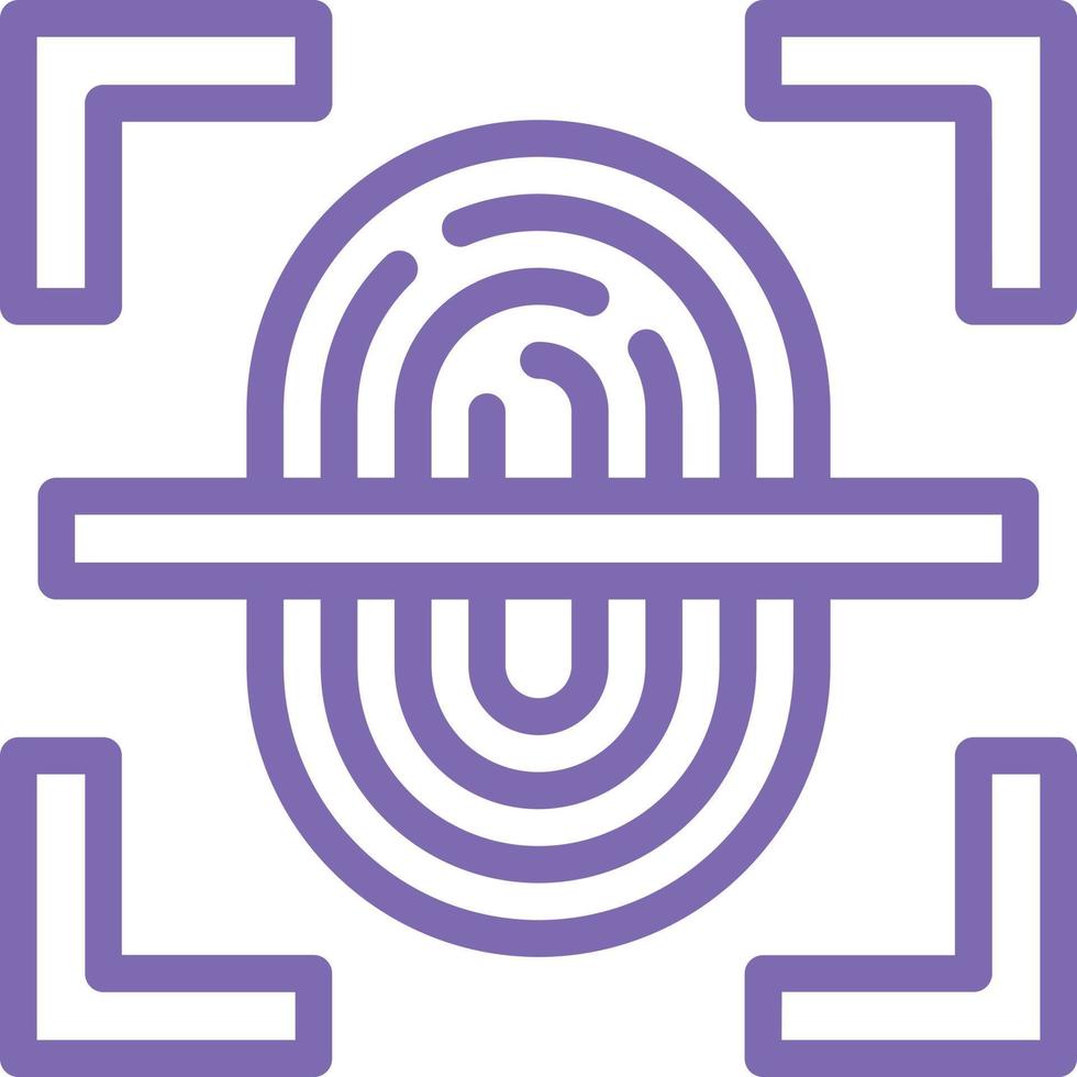 Fingerprint Scan Vector Icon Design