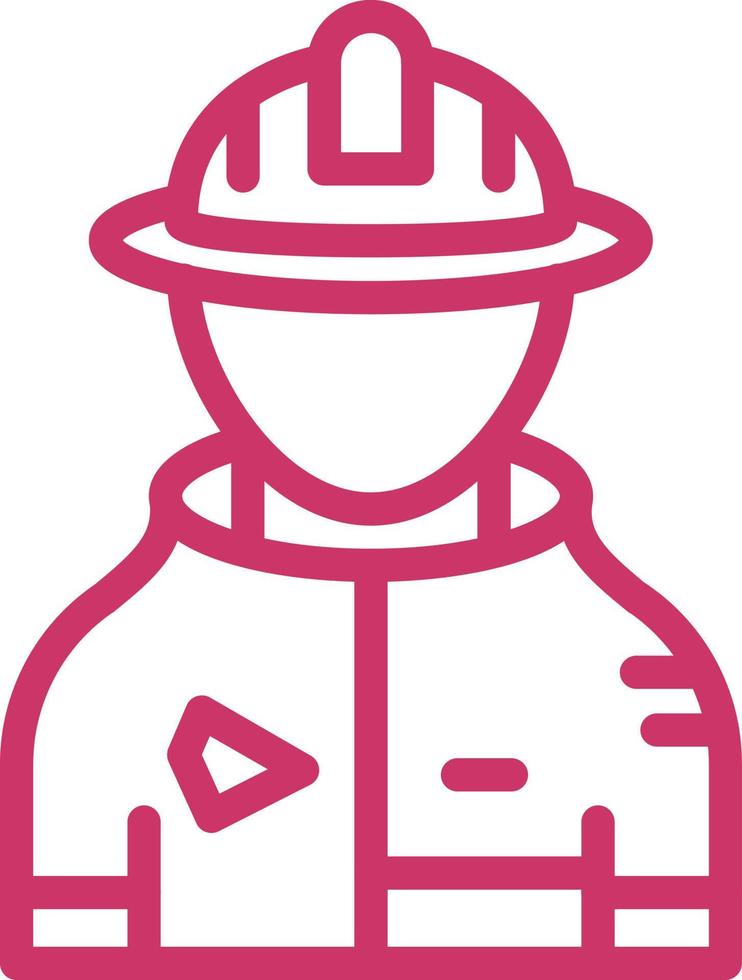 Fireman Vector Icon Design