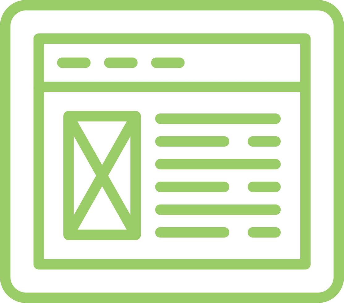 Website Layout Vector Icon Design