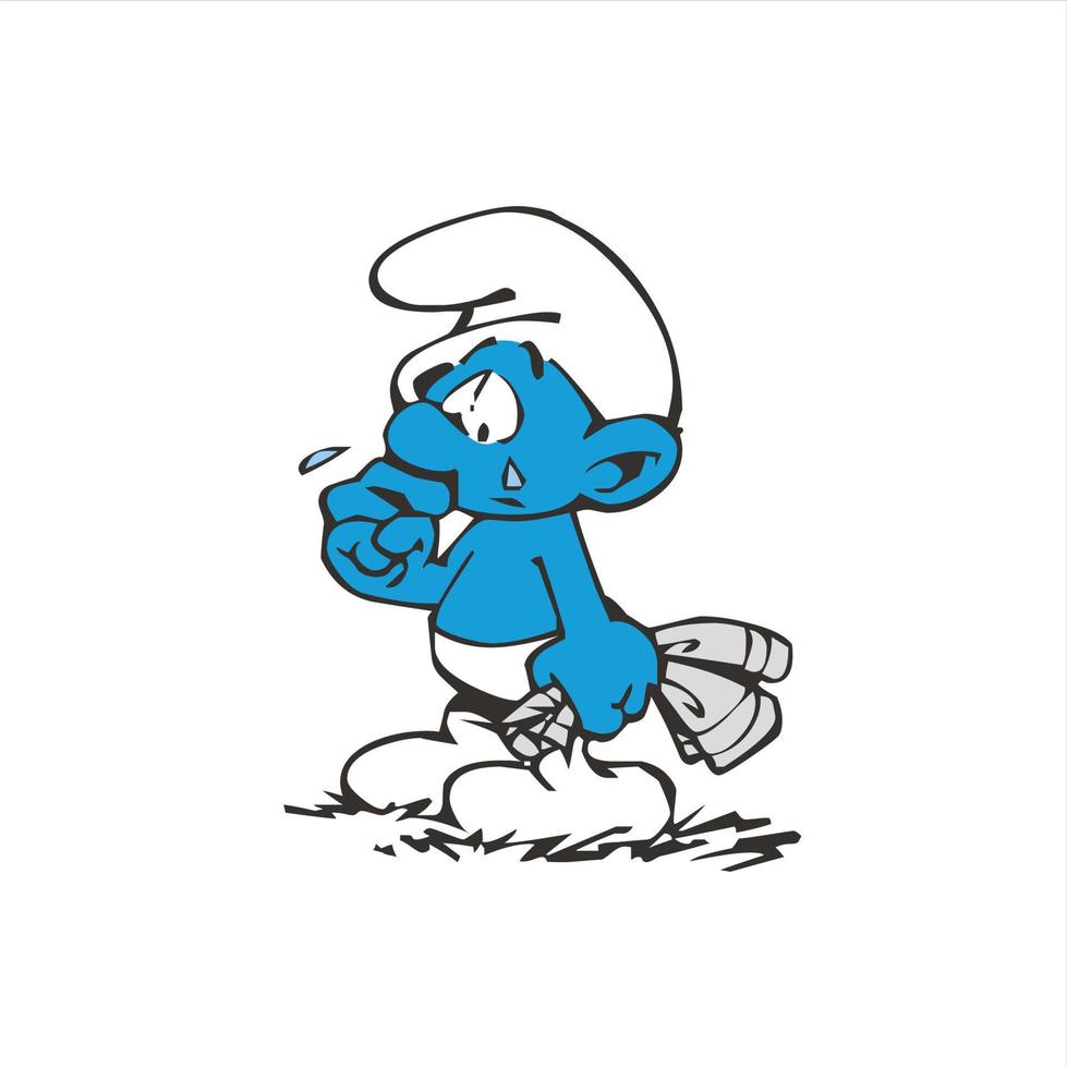 the smurfs funny pose vector