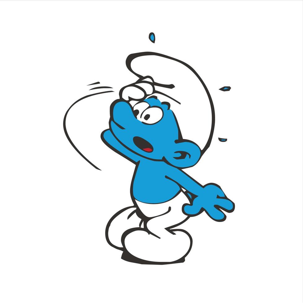 the smurfs funny pose vector