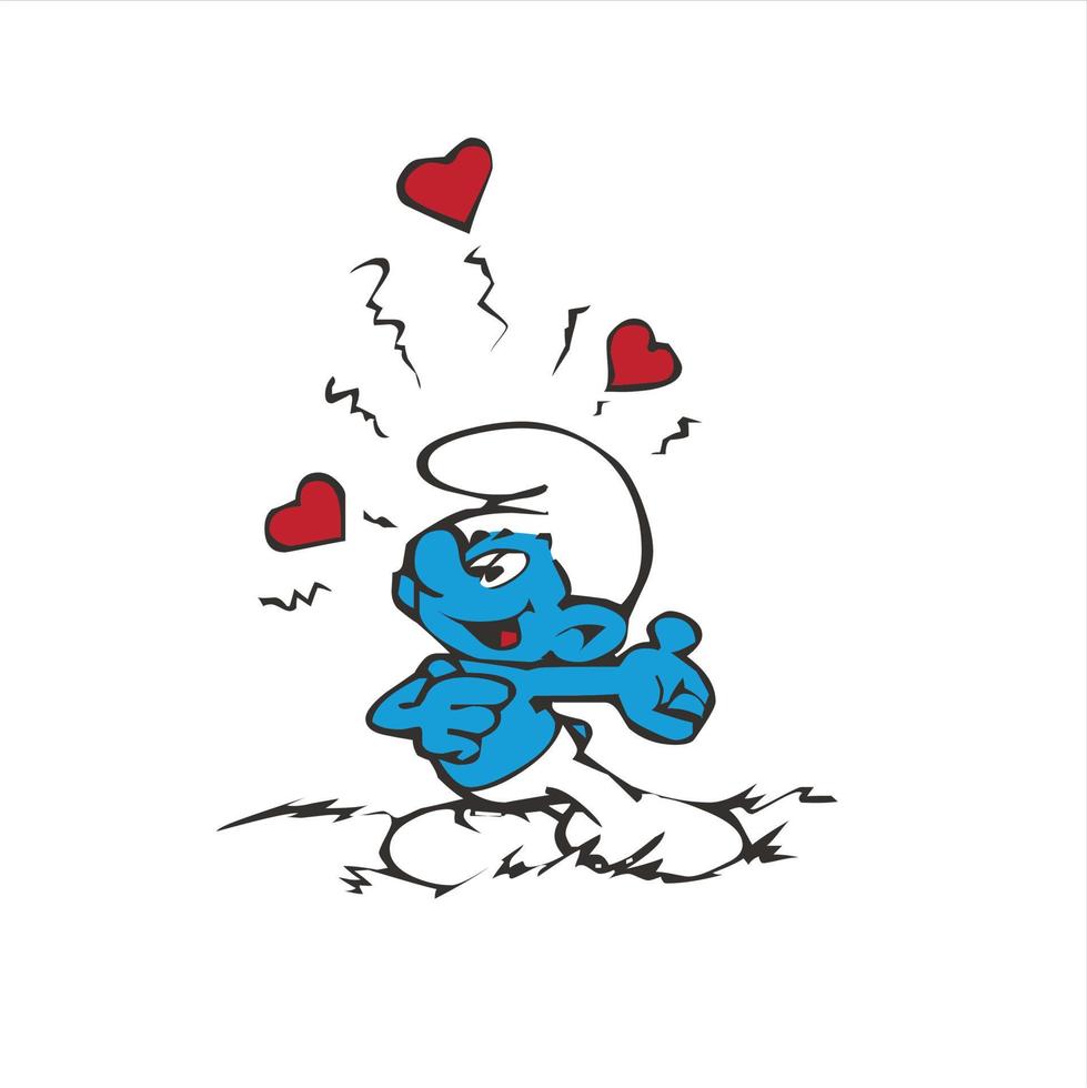 the smurfs funny pose vector