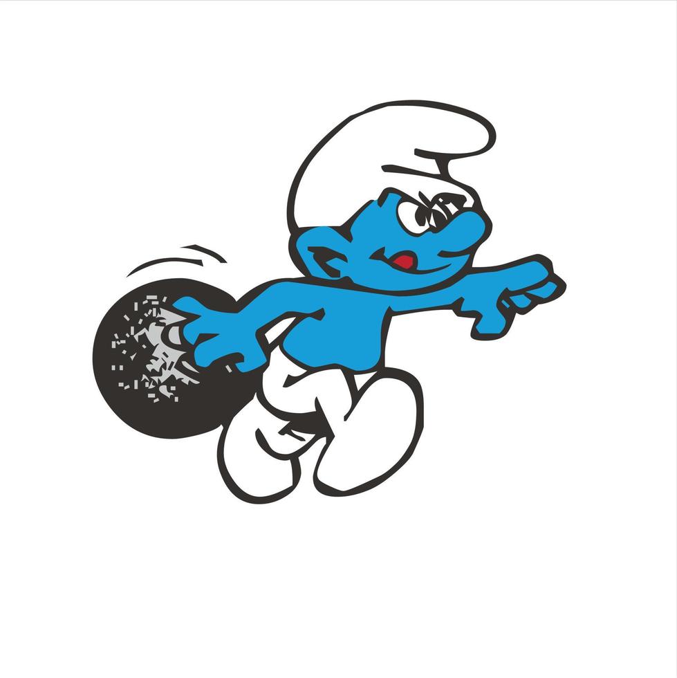 the smurfs funny pose vector