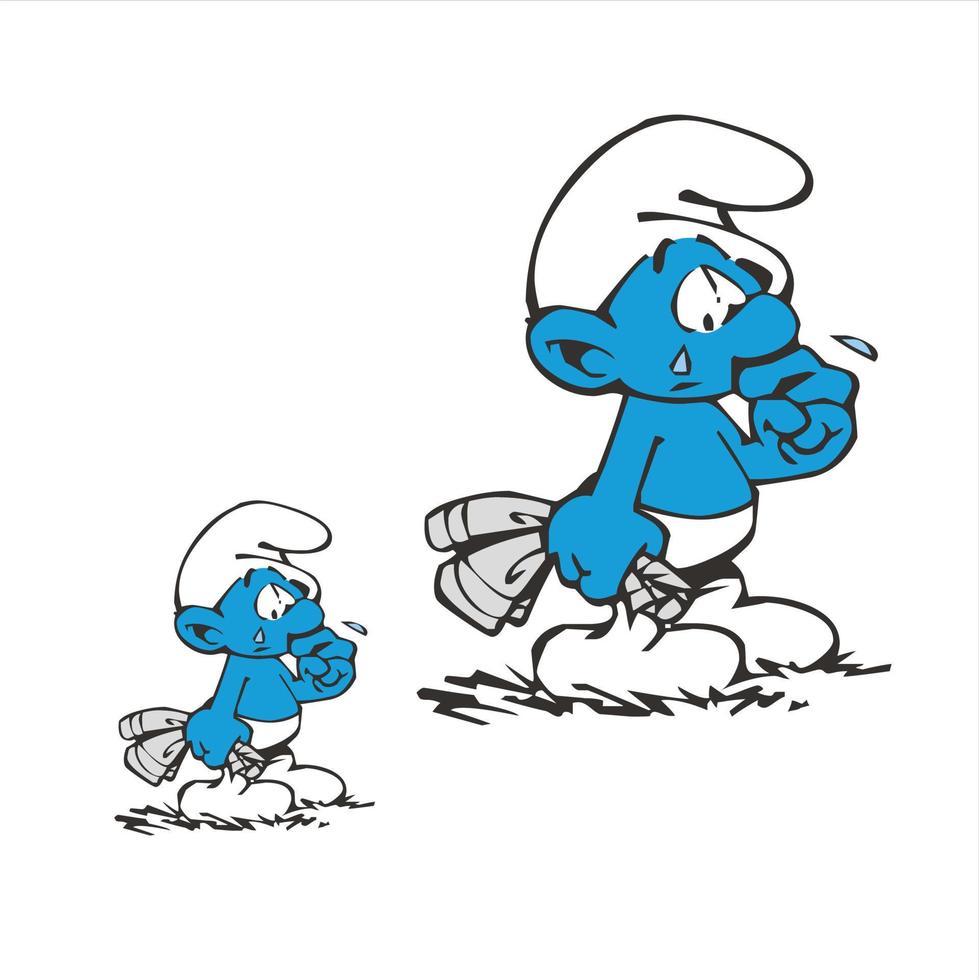 the smurfs funny pose vector