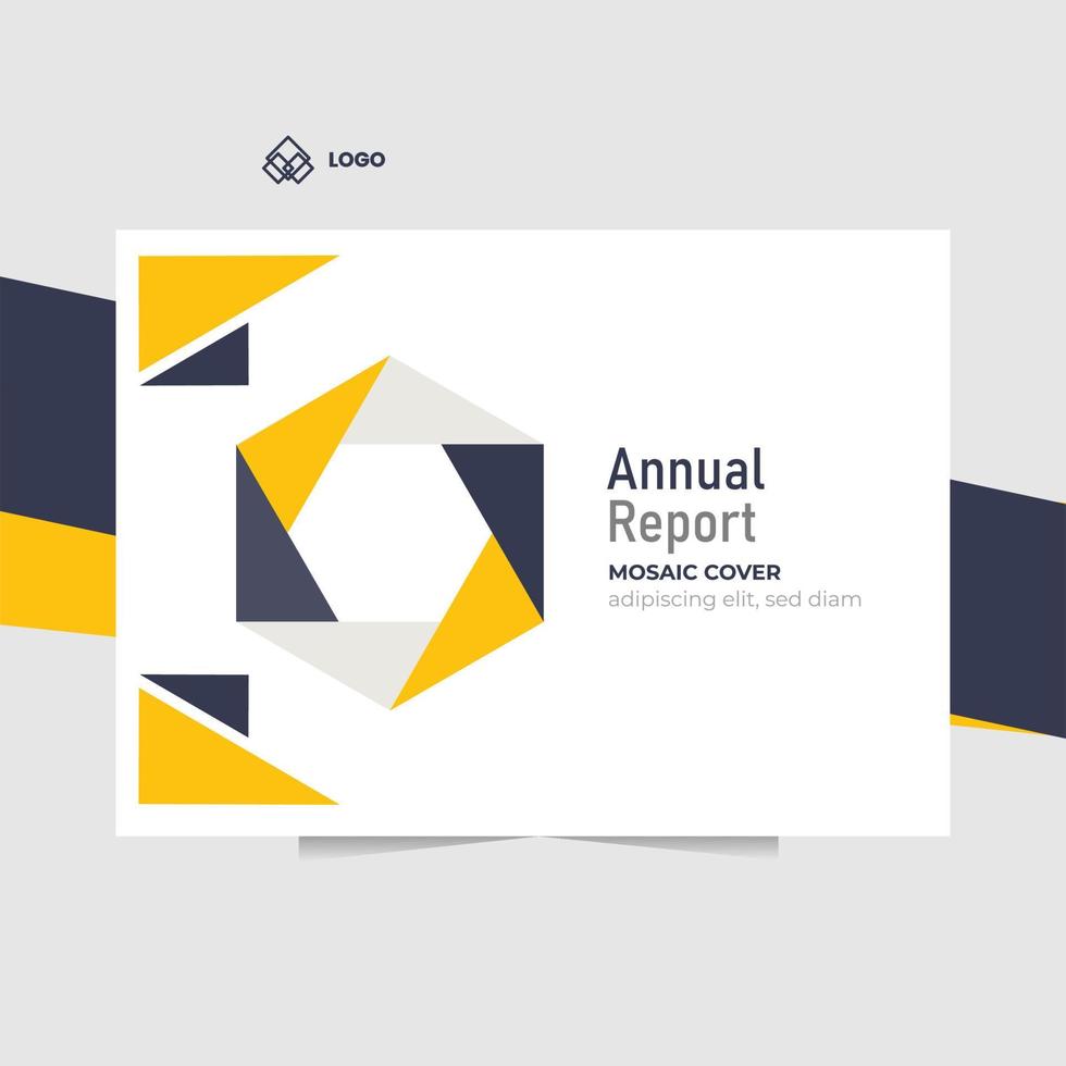 annual report free vector template, perfect for company profile, business flyer and book cover