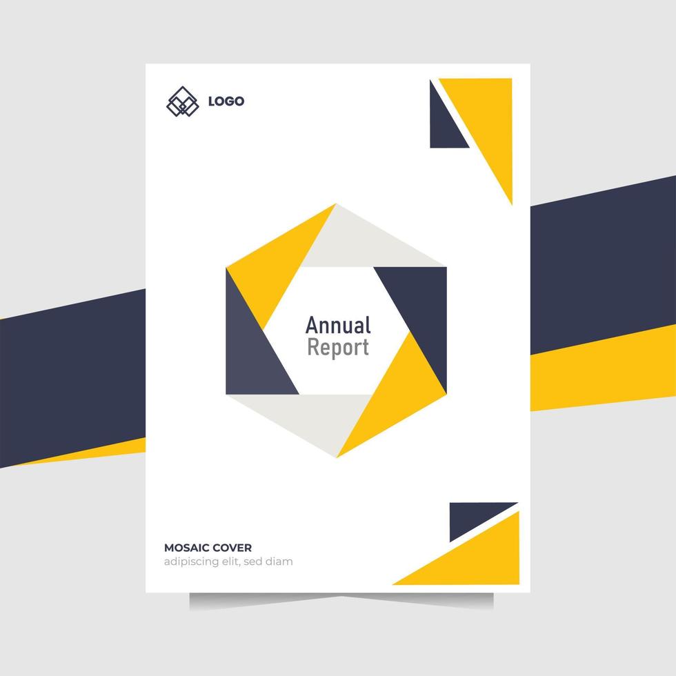 annual report free vector template, perfect for company profile, business flyer and book cover