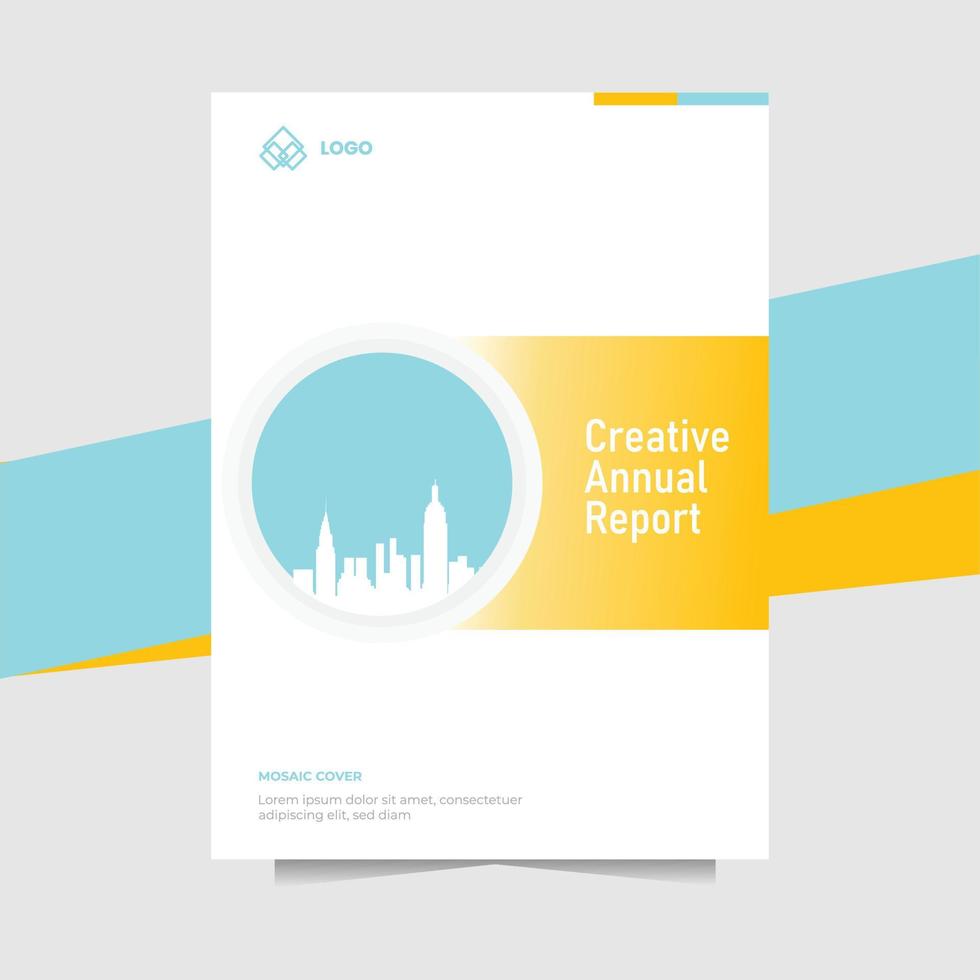 Creative annual report with modern style vector