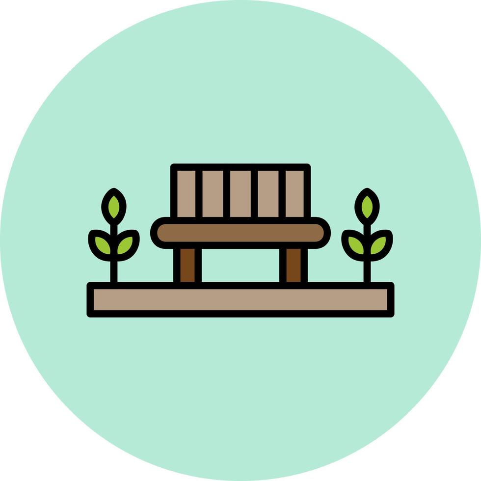 Park Bench Vector Icon