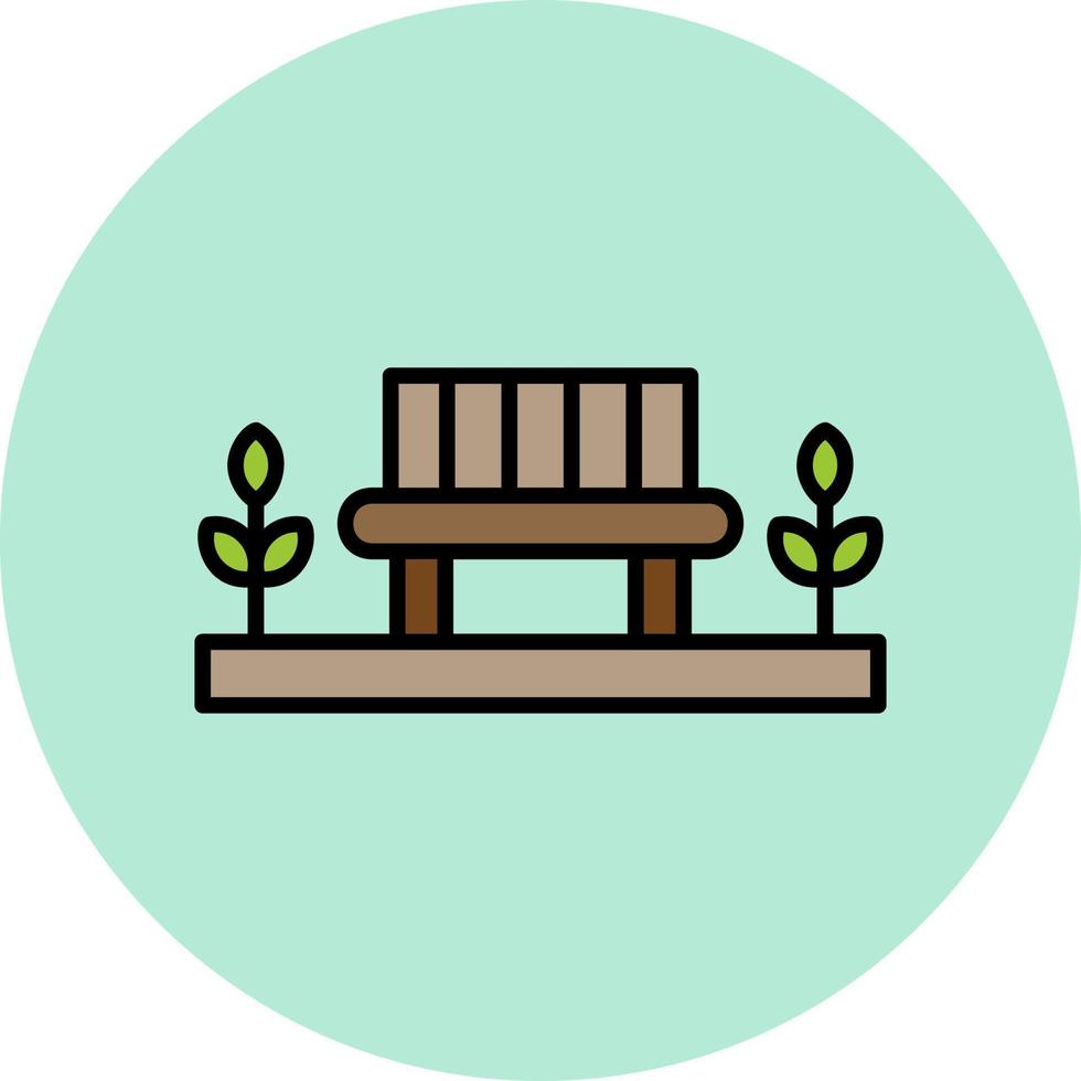 Park Bench Vector Icon