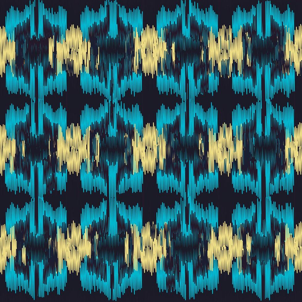 Simple ethnic styled pattern in IKAT style design vector