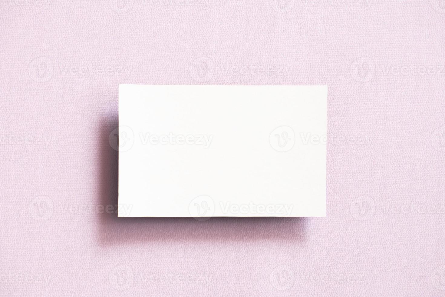 Blank business card mockups with shadow photo