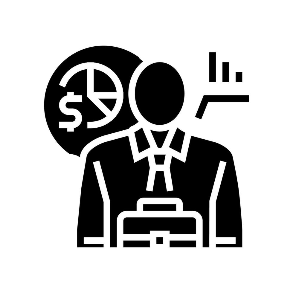 entrepreneur scientist worker glyph icon vector illustration