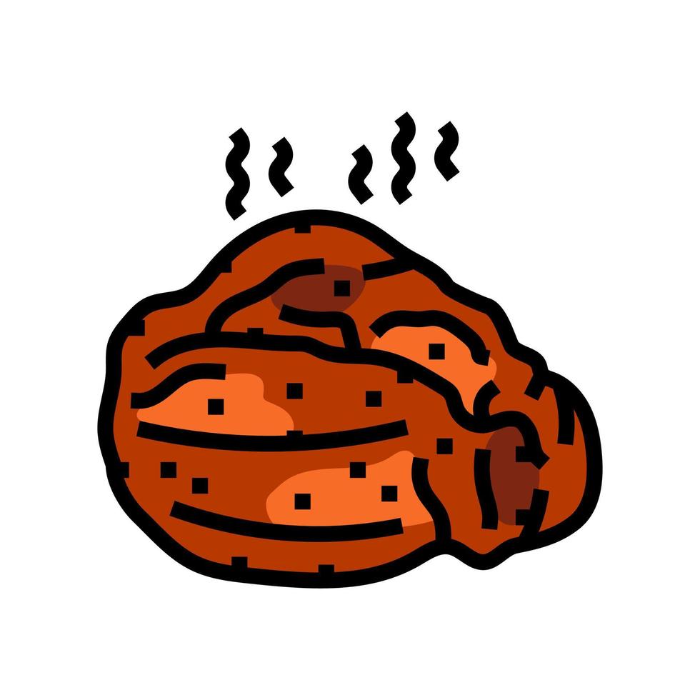 ham smoked color icon vector illustration