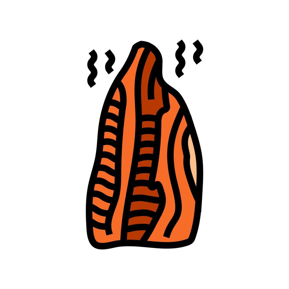 salmon smoked color icon vector illustration