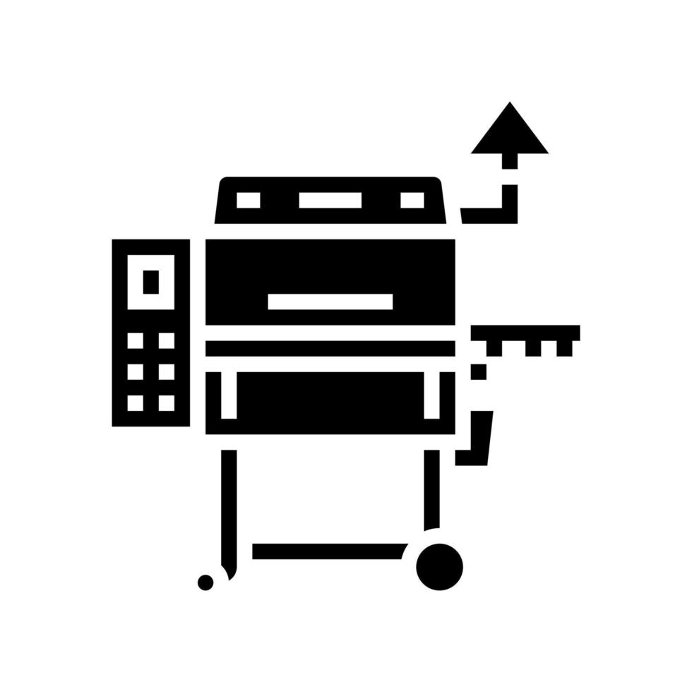 smoker meat glyph icon vector illustration