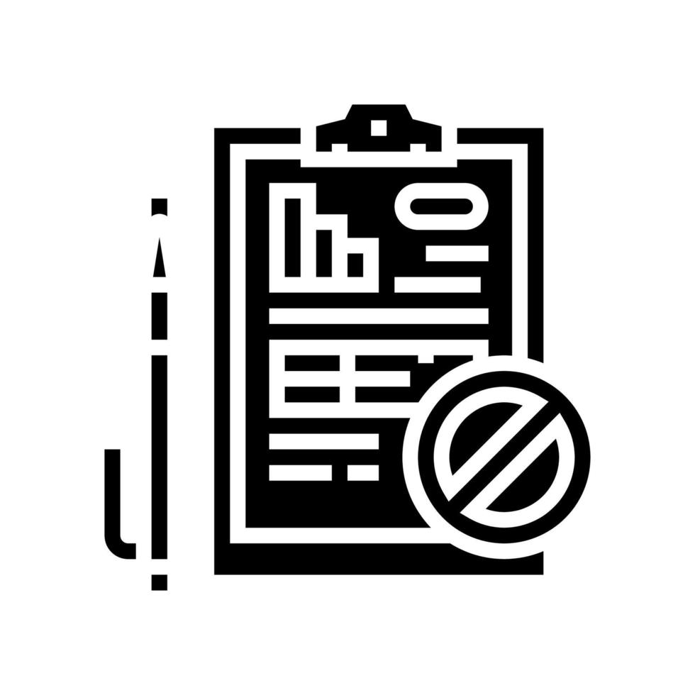 agreement rejecting glyph icon vector illustration