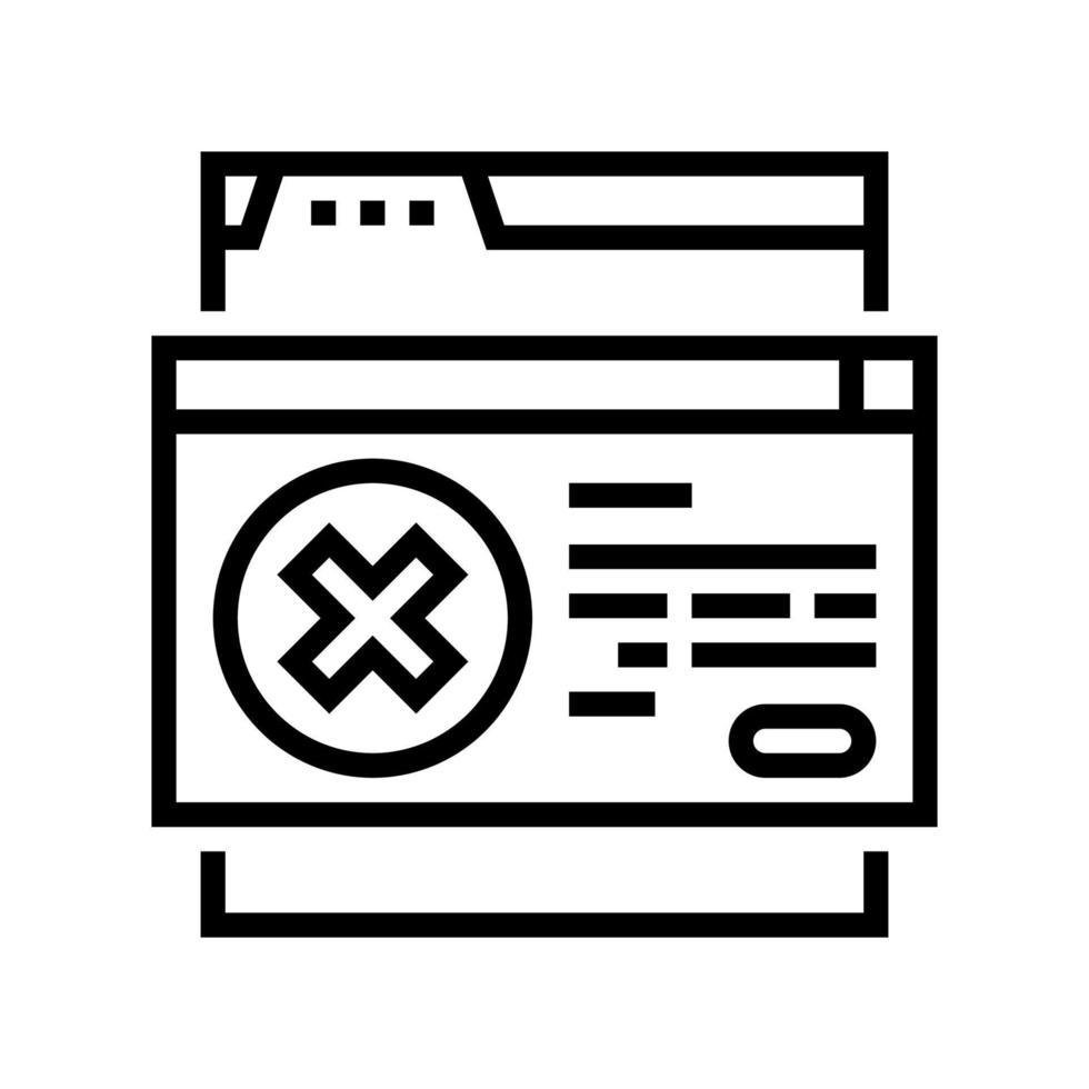 file deny line icon vector illustration