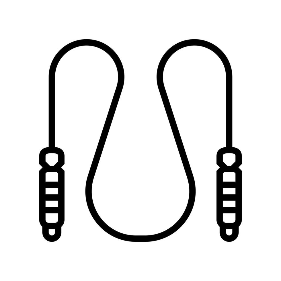 jumping rope child fun line icon vector illustration