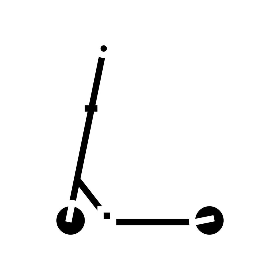 patada scooter niño ocio glifo icono vector ilustración
