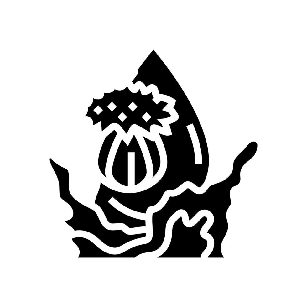 safflower seed oil liquid yellow glyph icon vector illustration