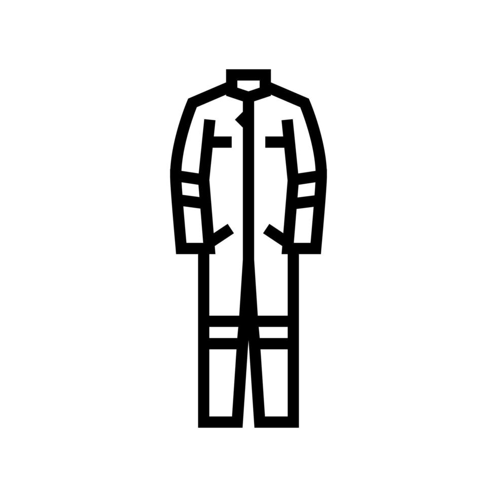 protective clothing tool work line icon vector illustration