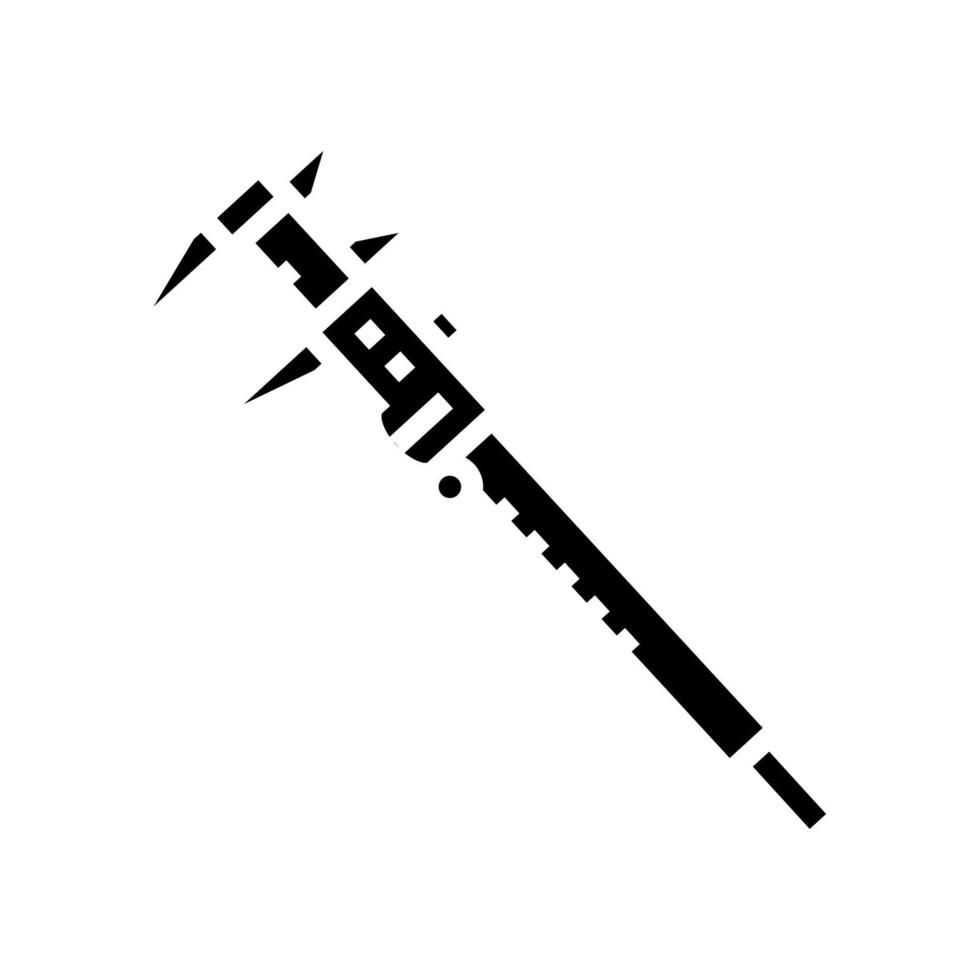 caliper tool work glyph icon vector illustration