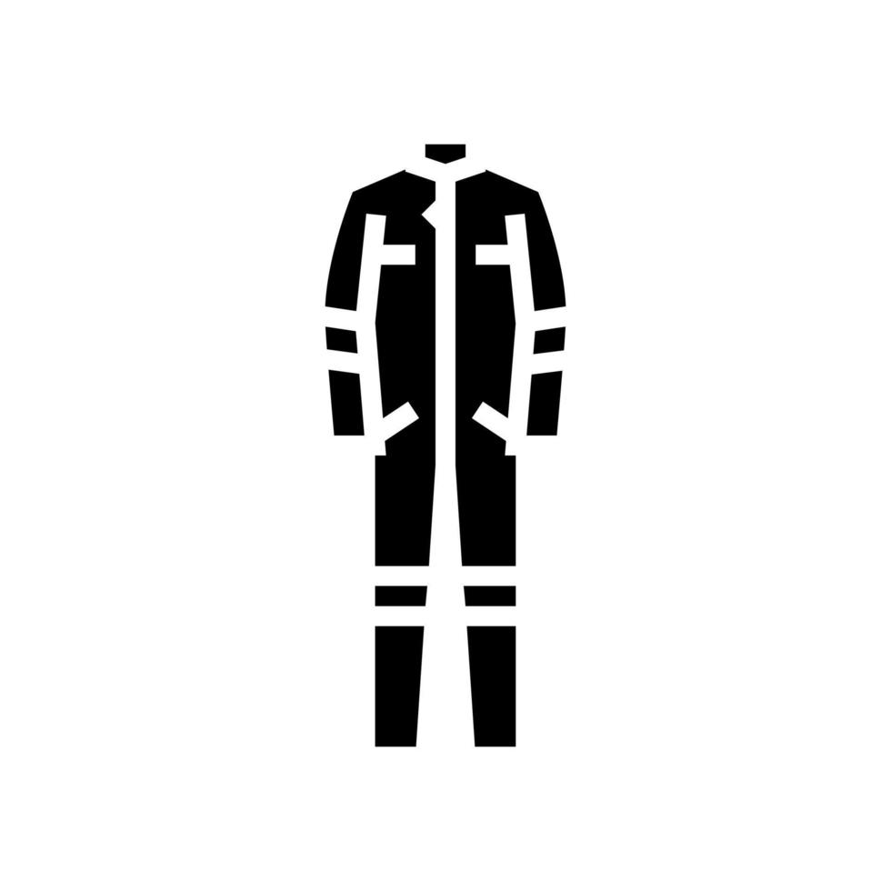 protective clothing tool work glyph icon vector illustration