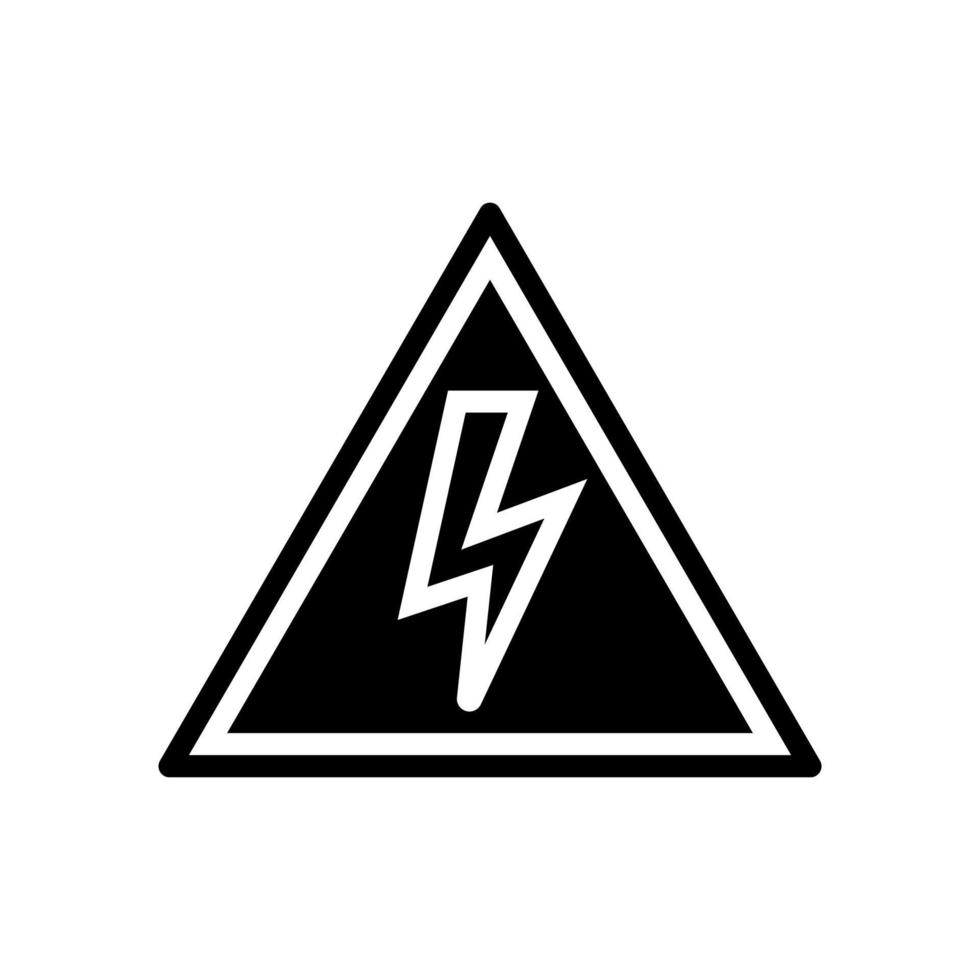 risk electricity glyph icon vector illustration