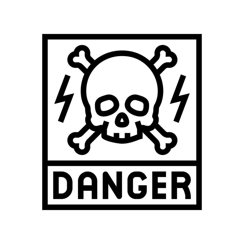 peligroso electricidad línea icono vector ilustración