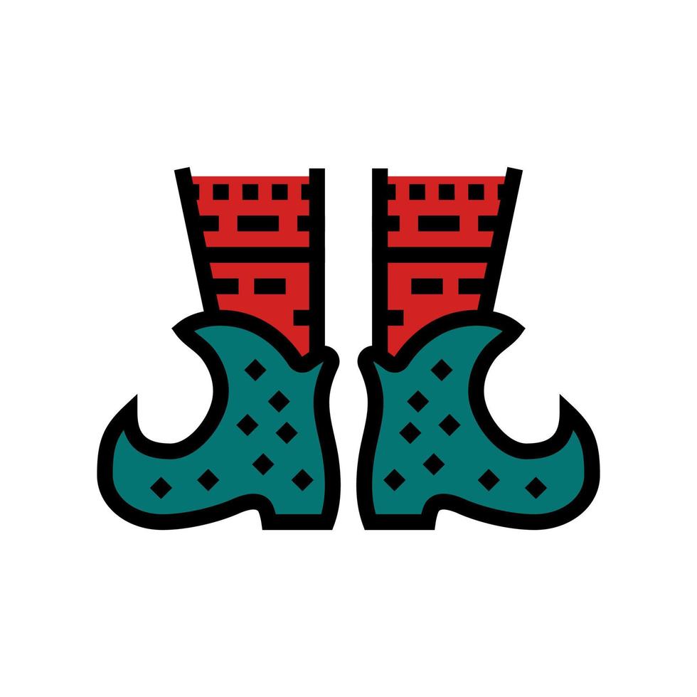 leg elf funny color icon vector illustration