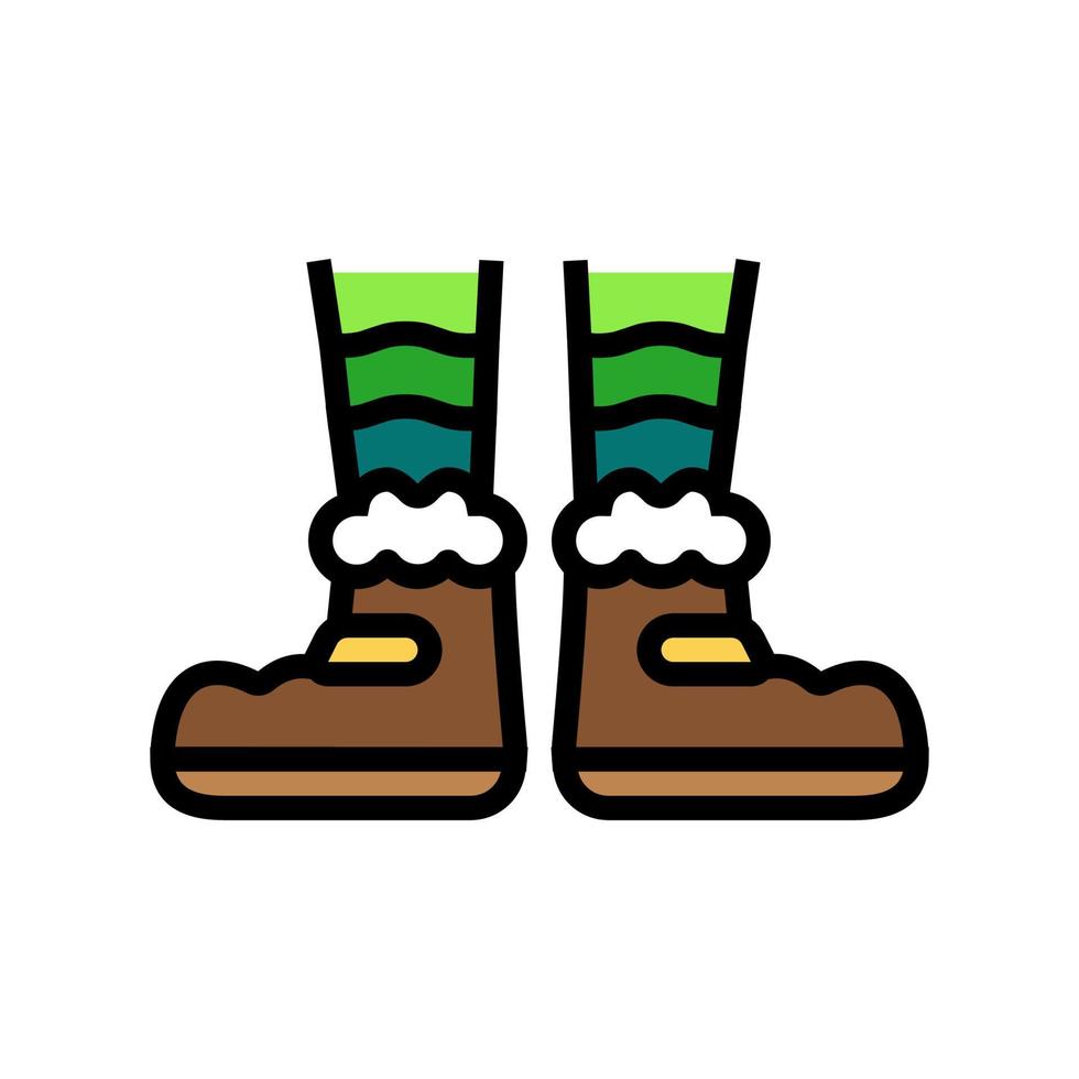 feet elf little color icon vector illustration