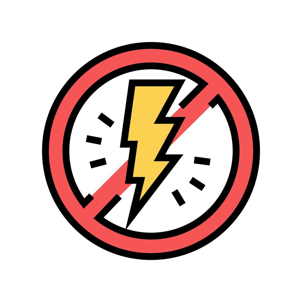 alerta electricidad color icono vector ilustración