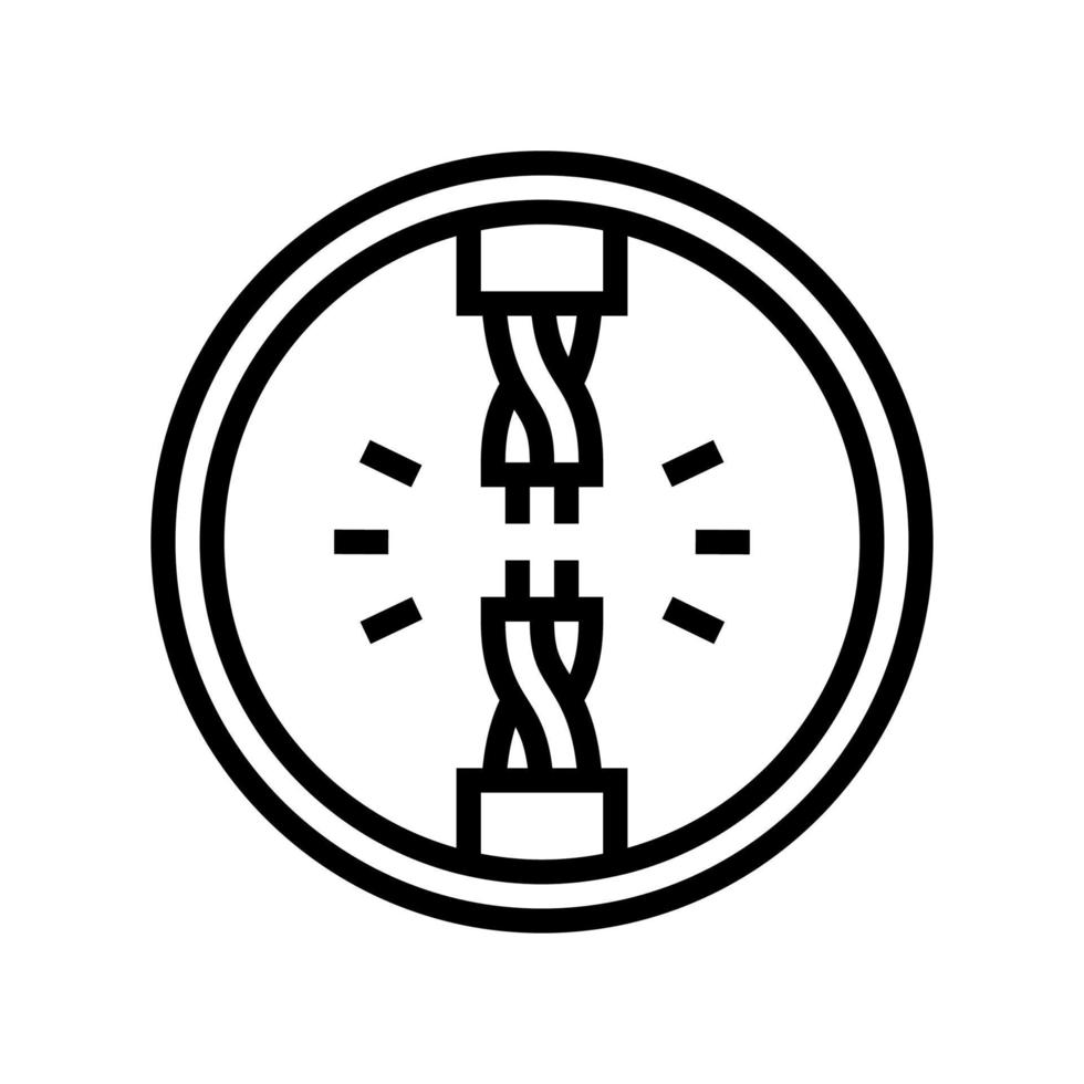 conmoción electricidad línea icono vector ilustración