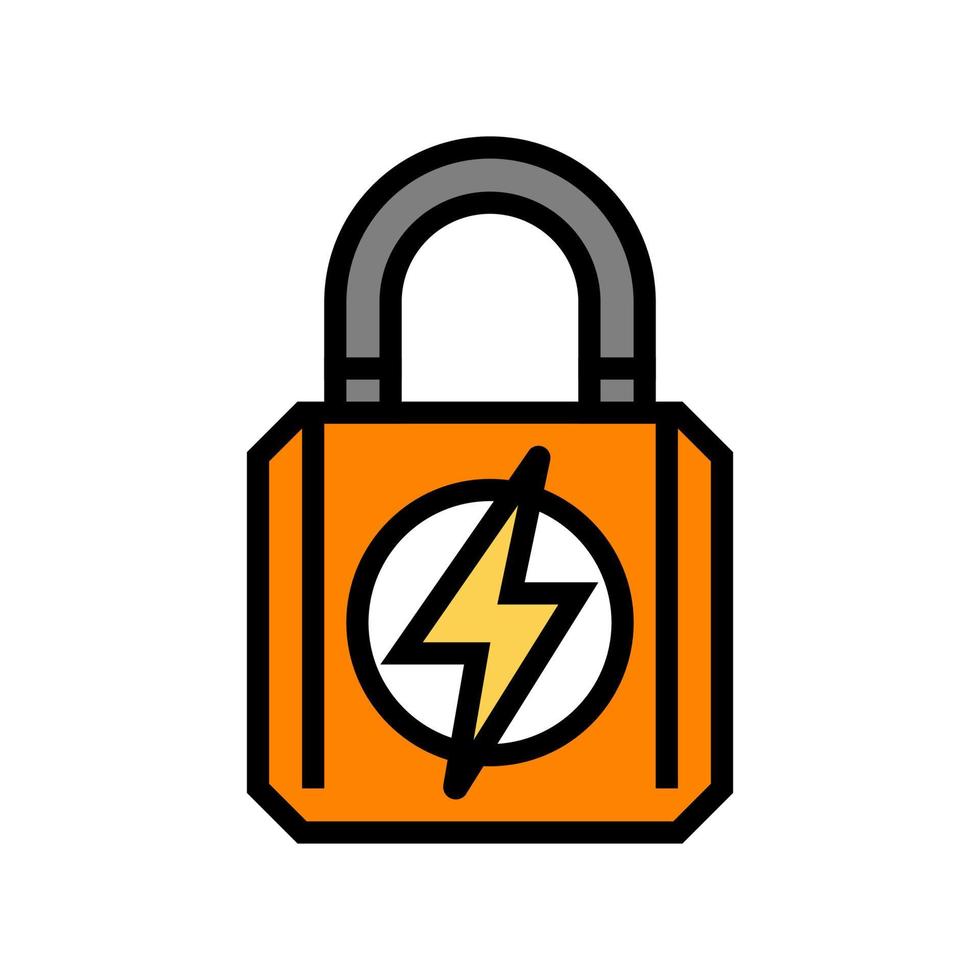 seguridad electricidad color icono vector ilustración