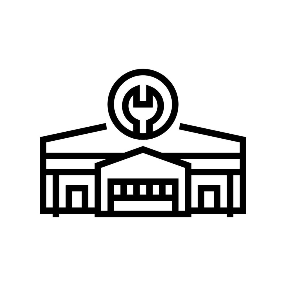 hardware shop shop line icon vector illustration