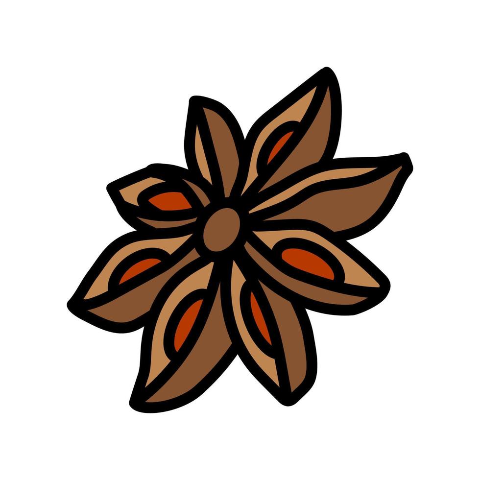anise food herb color icon vector illustration