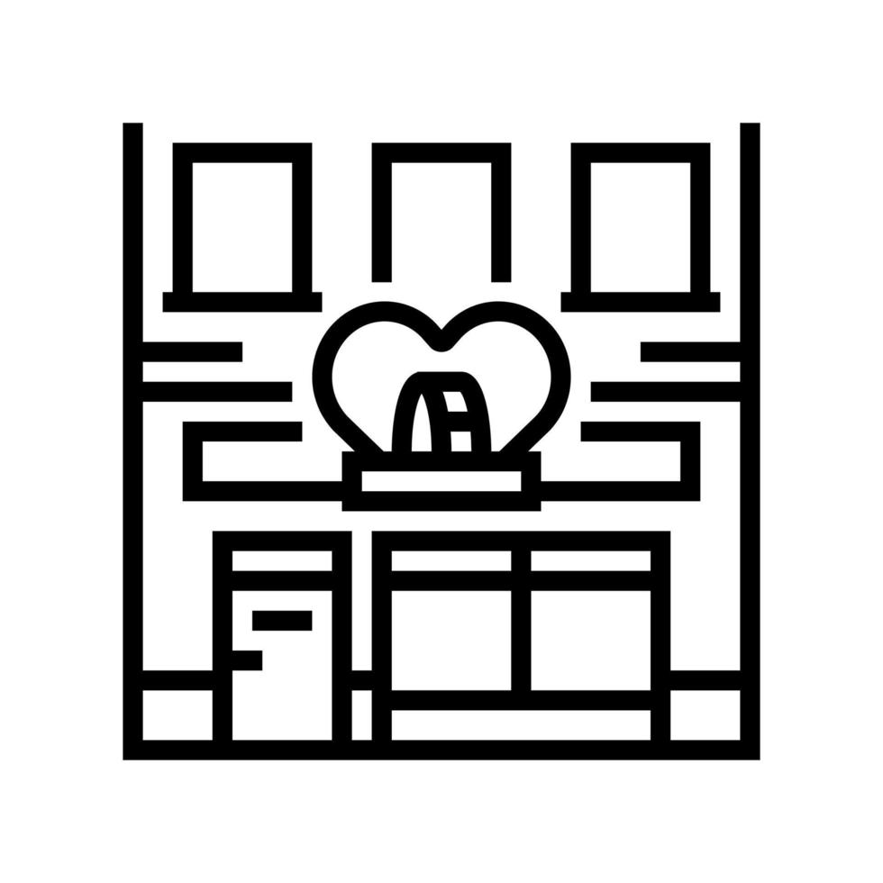 charity shop line icon vector illustration