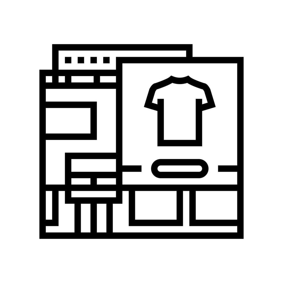 boutique shop line icon vector illustration