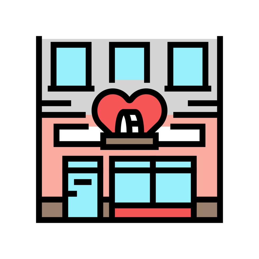 charity shop color icon vector illustration