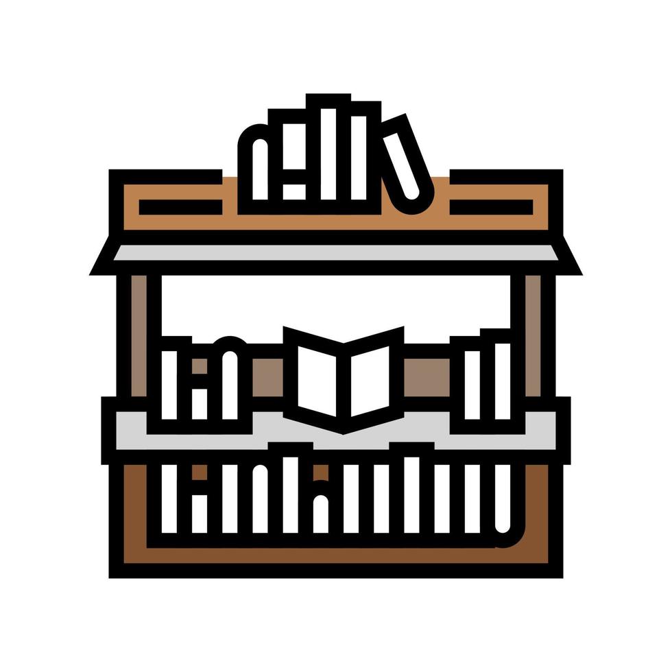 bookstall shop color icon vector illustration