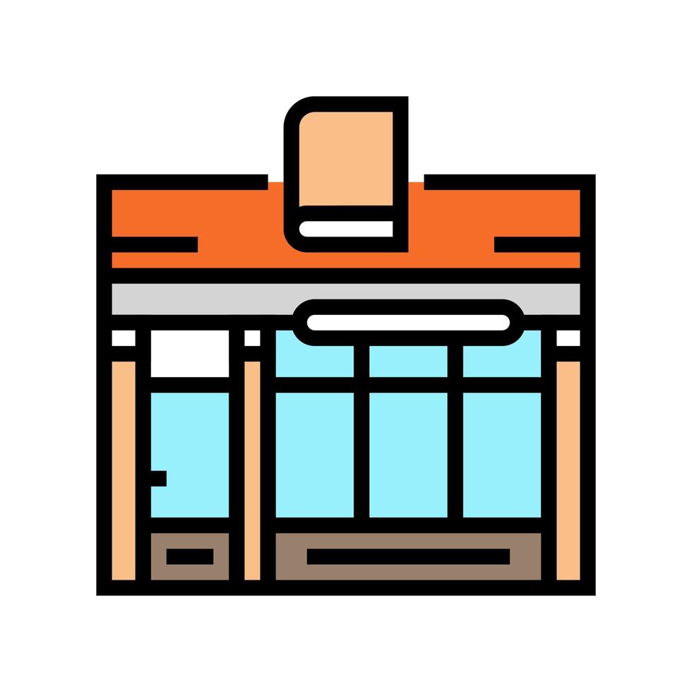 bookshop shop color icon vector illustration