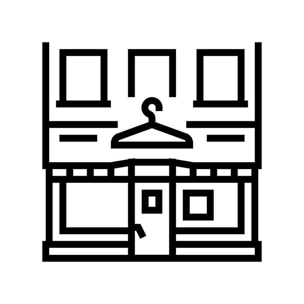 dry cleaner shop line icon vector illustration