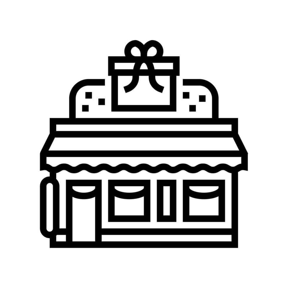 gift shop shop line icon vector illustration